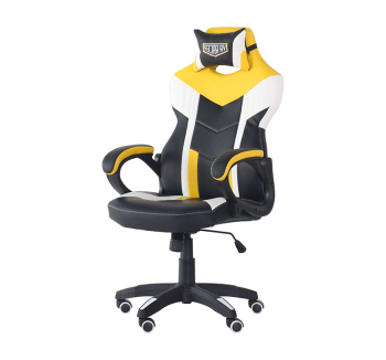 Кресло геймерское AMF VR Racer Dexter Jolt Желтый (PU Черный/Желтый) фото-1