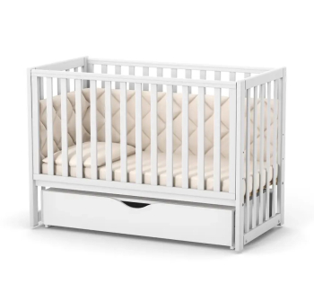 Кровать для новорожденных Верес ЛД13 13.1.1.20 с маятником и ящиком 40.2.1 120x60 Белый (Белый) фото-1