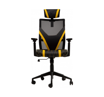 Кресло геймерское GT Racer X-6674 Желтый (Черный PU/Желтый PU) фото-2