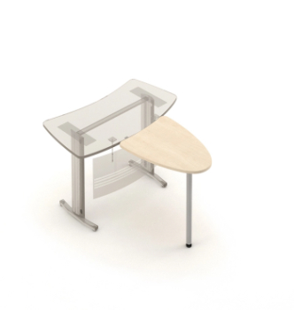 Стол приставной M-Concept Серия Техно-Плюс T1.86.10 100x75 Красный (Яблоня Локарно)