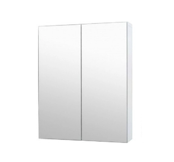 Шкаф верхний для ванной МАКСИ-МЕбель зеркальный Океан (петли плавного закрывания) 65x15.5x60 Белый (Белый Зеркало) фото-1