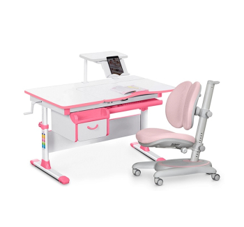 Комплект Evo-kids Evo-40 New (парта+кресло Ortoback Duo) Розовый (Розовый KP - Розовый) фото-1