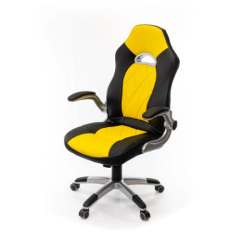Кресло геймерское АКЛАС Форсаж 8 PL GTR TILT Желтый (PU-чёрный/желтый) фото-1