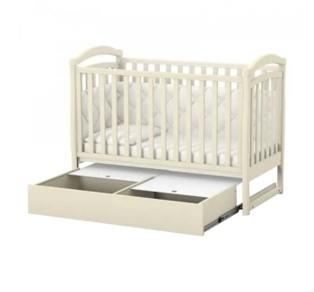 Ліжко для немовлят Верес ЛД6 06.3.1.1 з шухлядою без маятника 40.6.1 120x60 Бежевий (Слонова кістка Cлонова кістка) фото-2