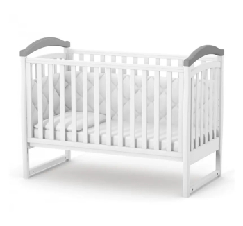 Кровать для новорожденных Верес ЛД6 06.3.1.1 с маятником без ящика 40.1.0 120x60 Серый (Графитовый/Белый Белый) фото-2