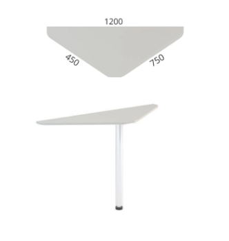 Стол приставной M-Concept Серия Сенс S1.06.12 120x75 Черный (Венге Луизиана) фото-2