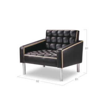 Кресло DLS Форт-1-НС 92x81 Коричневый (ZEUS DELUXE bright brown Нержавеющая сталь) фото-2