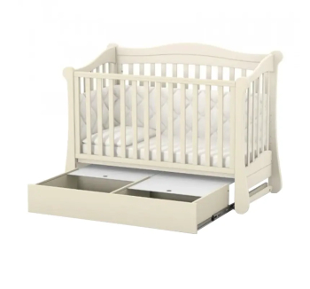 Ліжко для немовлят Верес ЛД18 18.3.1.1 з шухлядою без маятника 40.6.1 120x60 Бежевий (Слонова кістка Cлонова кістка) фото-2