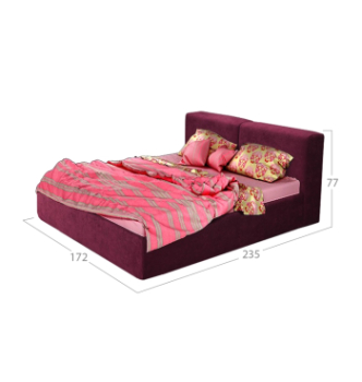 Кровать DLS Кристиан 200x160 Розовый (Intenso 231) фото-2