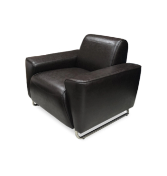 Кресло DLS Санторини-1 106x93 Черный (Флай 2230 Нержавеющая сталь) фото-1