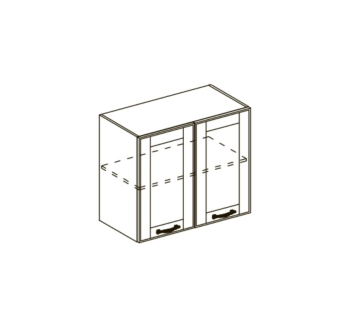 Тумба верхня кухонна Світ меблів Модульні кухні Марго В 60 (720) 60x32x72 Білий (ДСП Білий) фото-2