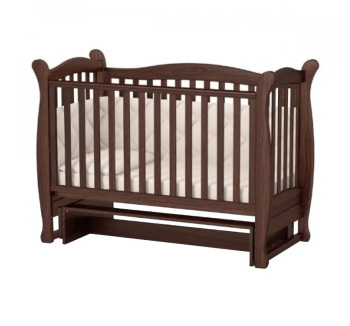 Ліжко для немовлят Верес ЛД15 15.3.1.1 з маятником без шухляди 40.1.0 120x60 Коричневий (Горіх) фото-1