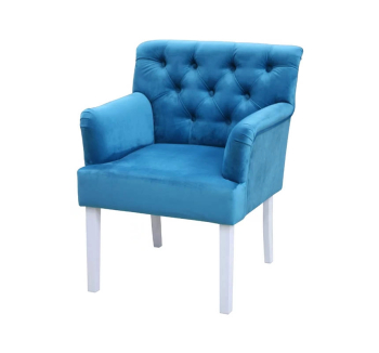Кресло MegaStyle Charme Синий (Blue 12 Белый) фото-1