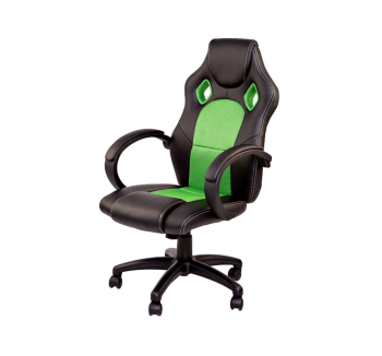 Кресло геймерское GoodWin Silver Stone Зеленый (Черный/Зелёный PU) фото-1