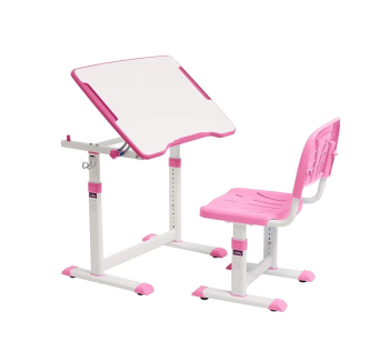 Комплект FunDesk Olea парта+стул Розовый (Розовый) фото-1
