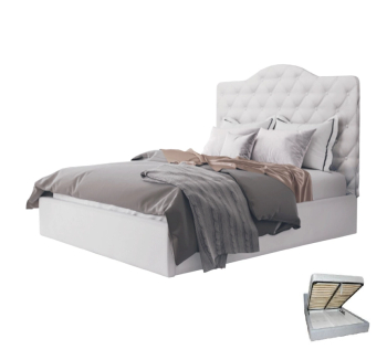 Ліжко Світ меблів Кароліна 1 з під-м механізмом 200x160 Сірий (ФЛАЙ 2233) фото-1