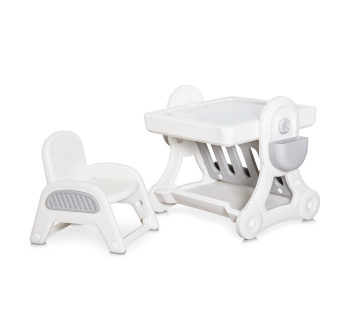 Стіл дитячий Mealux Robin зі стільцем 58x61 Білий (KD-F051 White / Grey) фото-1