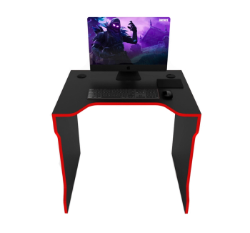 Стол геймерский ZEUS Tron-3 80x70 Черный (Черный Красный) фото-2
