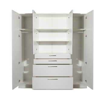 Шкаф гардероб Embawood Гамбург 4Д 181,3x54x197,5 Белый (Белый) фото-2