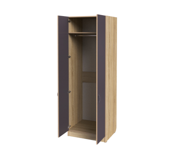 Шкаф гардероб Тиса Мебель ШО-20 70x58x205 Коричневый (Тёмный орех Аляска)