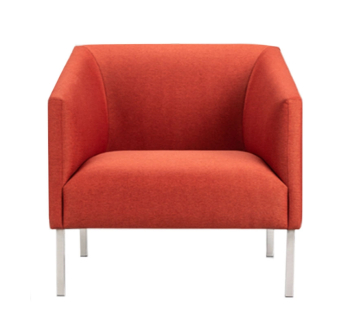 Кресло DLS Модена-1-КС 80x80 Оранжевый (Флай 2218 Серебро RAL-9006) фото-2