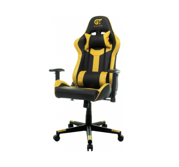 Кресло геймерское GT Racer X-2527 Желтый (Черный PU/Желтый PU) фото-1