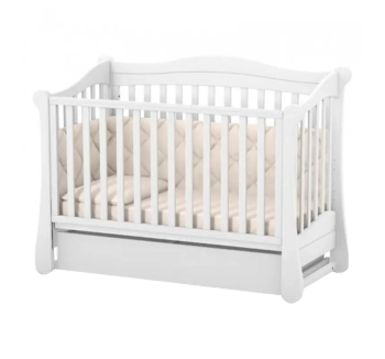 Ліжко для немовлят Верес ЛД18 18.3.1.1 з шухлядою без маятника 40.6.1 120x60 Білий (Білий) фото-1