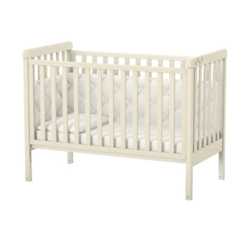 Кровать для новорожденных Верес ЛД12 12.3.1.7 с маятником и ящиком 40.41.1 120x60 Бежевый (Слоновая кость) фото-2