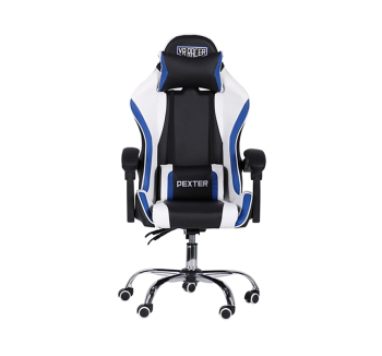 Кресло геймерское AMF VR Racer Dexter Frenzy Синий (PU Черный/Синий) фото-2
