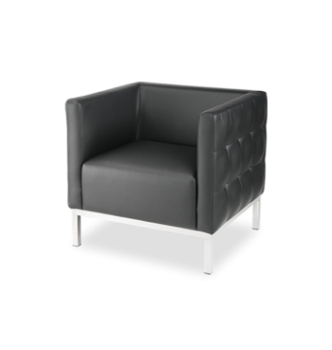 Кресло DLS Тетра-1-КС 79x71 Черный (Флай 2230 Серебро RAL-9006) фото-1