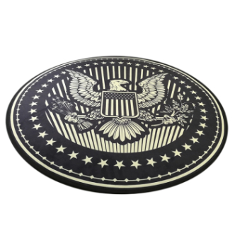 Коврик под кресло АКЛАС Американский герб Принтовый (Черный/золото) фото-1