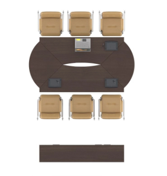 Стол конференционный M-Concept Серия Ньюмен 7 250x130 Черный (Венге Луизиана) фото-2