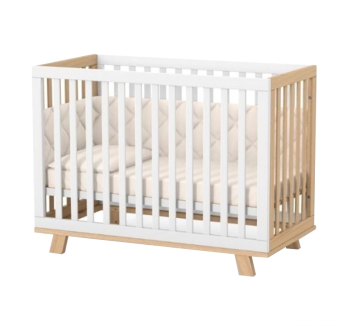 Кровать для новорожденных Верес Манхэттен ЛД1 1.1.70.32 с маятником 40.14.0.06 120x60 Белый (Белый/Буковый Белый) фото-2
