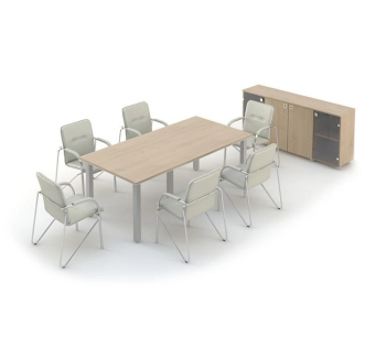 Стол конференционный M-Concept Серия Квест K1.08.20 200x100 Серый (Антрацит) фото-2