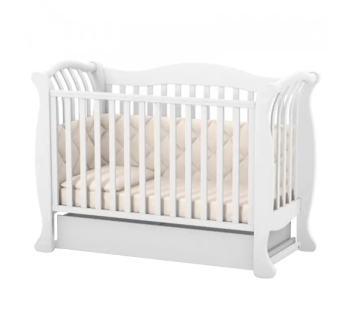 Ліжко для немовлят Верес ЛД19 19.3.1.1 з  шухлядою без маятника 40.6.1 120x60 Білий (Білий) фото-1