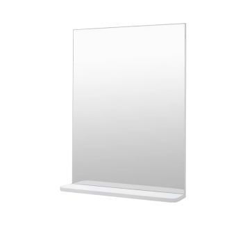 Зеркало для ванной МАКСИ-МЕбель с полкой Океан Белый (Белый)