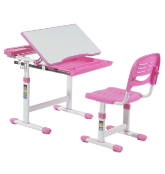 Комплект FunDesk Cantare парта+стілець Рожевий (Рожевий) фото-2