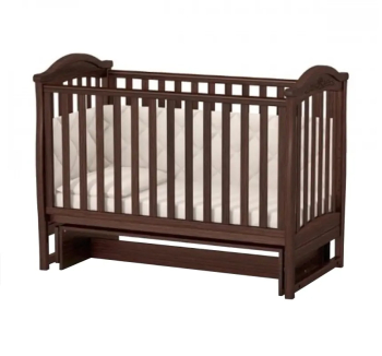 Ліжко для немовлят Верес ЛД3 03.3.1.1 з маятником  без шухляди 40.1.0 120x60 Коричневий (Горіх) фото-1