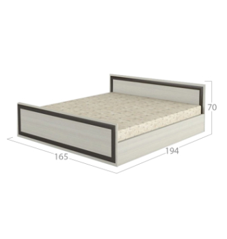 Кровать Тиса Мебель КР-103 190x160 Серый (Серый) фото-2