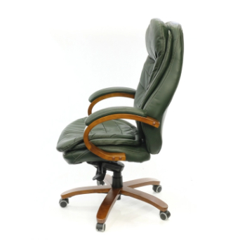 Кресло АКЛАС Валенсия Soft EX MB Зеленый (Кожа Lux LC-green) фото-2
