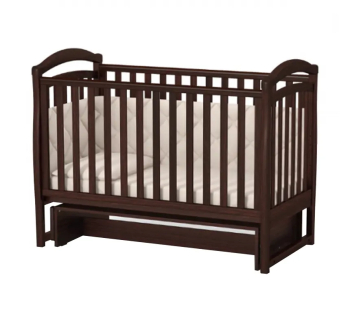 Кровать для новорожденных Верес ЛД6 06.3.1.1 с маятником без ящика 40.1.0 120x60 Коричневый (Орех) фото-1