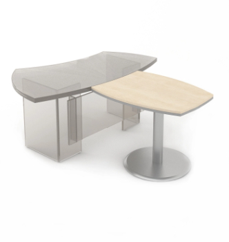 Стол приставной M-Concept Серия Ньюмен N1.06.10 100x80 Бежевый (Берёза полярная) фото-1
