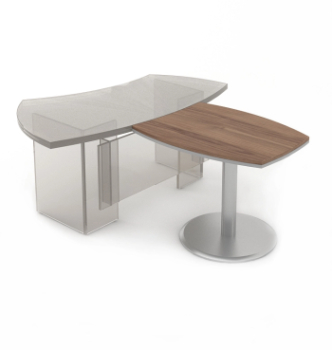Стол приставной M-Concept Серия Ньюмен N1.06.12 123x93 Серый (Антрацит (в)) фото-1