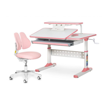 Комплект ErgoKids TH-320 (парта + кресло Mio Lite) Розовый (Розовый) фото-1