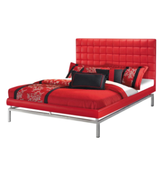 Кровать DLS Одри 200x140 Красный (ZEUS DELUXE red Нержавеющая сталь) фото-1