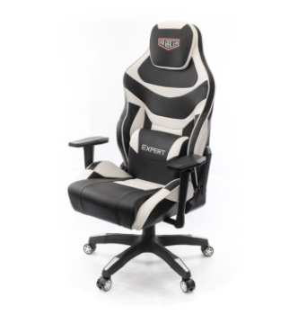Кресло геймерское AMF VR Racer Expert Champion Белый (PU Черный/Белый) фото-1