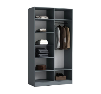 Шкаф гардероб MatroLuxe Urban с 1-м глубоким ящиком 120x54x220 Серый (Антрацит) фото-2