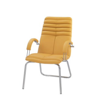 Кресло конференционное Новый Стиль Galaxy steel CFA LB chrome Желтый (ECO 1)