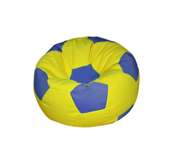 Крісло мішок Starski Footbal L 100x100 Жовтий (ZEUS DELUXE yellow ZEUS DELUXE blue)