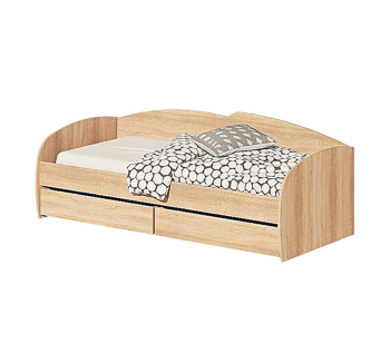 Кровать детская Комфорт Мебель К-117 200x90 Коричневый (Дуб натуральный)